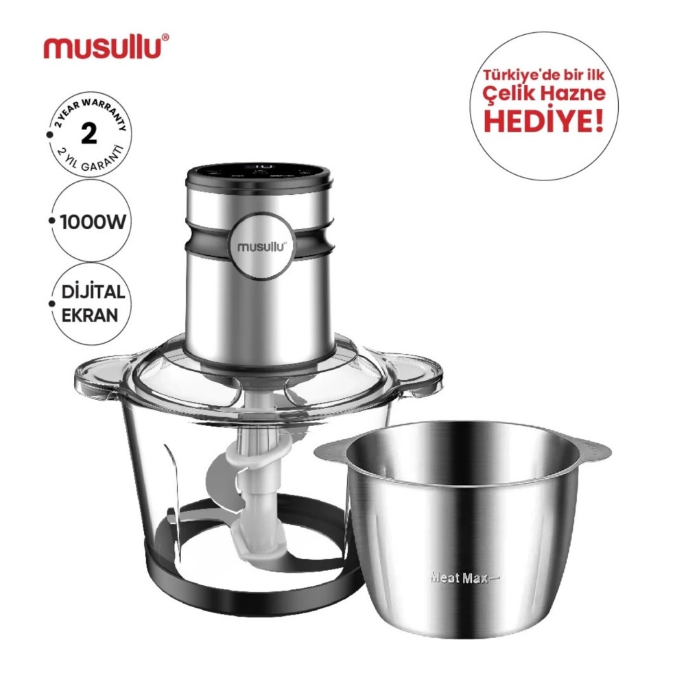 MUSULLU RONDO DOĞRAYICI VE ÖĞÜTÜCÜ - 2 Litre (Dokunmatik)