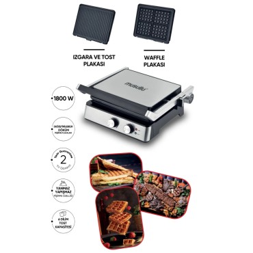Musullu Izgara Tost Waffle Makinesi MSL-2037